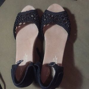 Toms wedge cork shoes